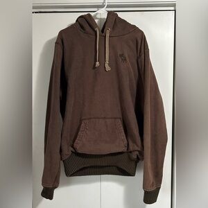 Ezra Fitch 1892 Rare Vintage Chocolate Brown Heavyweight Abercrombie Hoodie XL